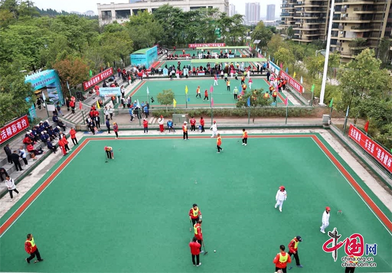 四川省第四届全民健身运动会门球比赛在乐至县正式开赛