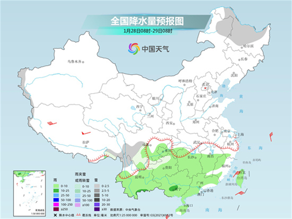 南方降水增多局地有暴雨 月底之前我國大部維持升溫趨勢