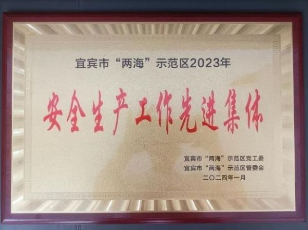 四川能投兴文电力石海供电所荣获宜宾市“两海”示范区“安全生产工作先进集体”称号