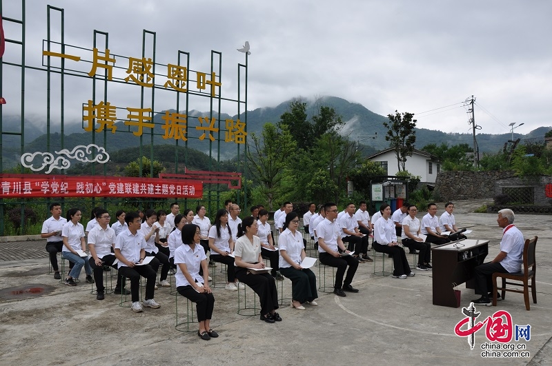 青川縣：茶園地里黨旗飄 院壩黨課話振興